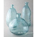 Home Decorative Hand geblasen hohe klare farbige Vase